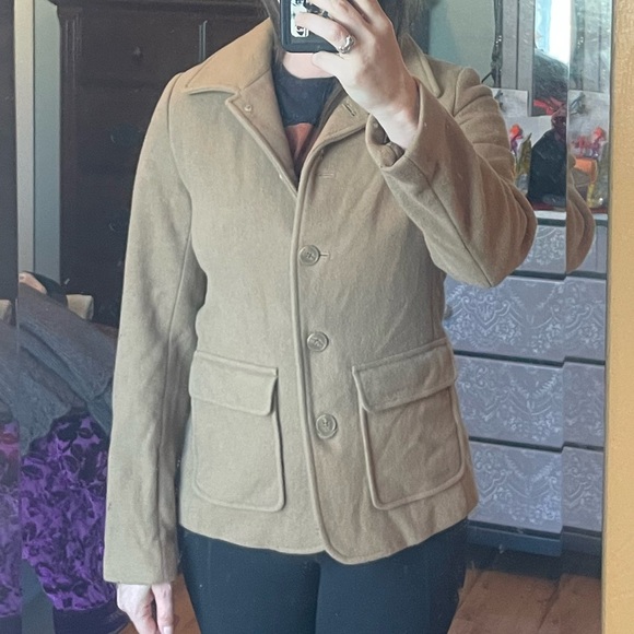 American Eagle Outfitters tan wool pea coat, size small - Picture 4 of 6